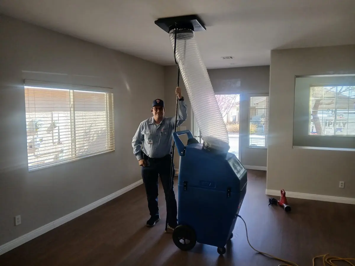 Professional Dryer Vent Cleaning work inside a Meadow Lakes home